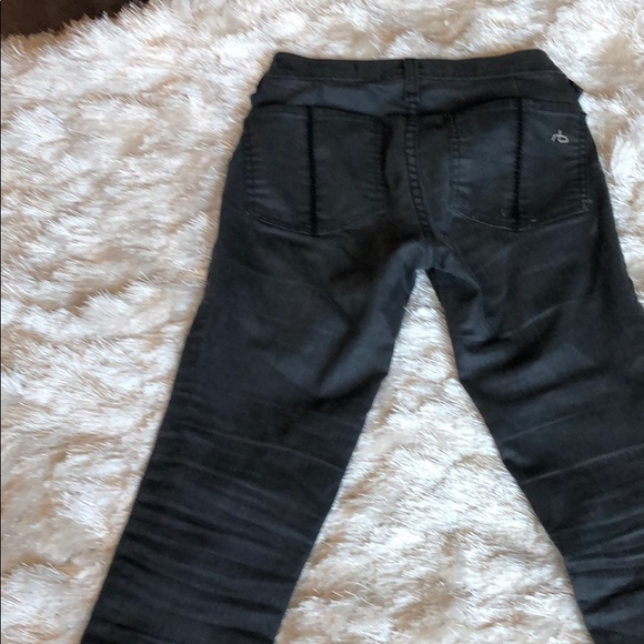 Faded black denim with lace up detail - Picture 6 of 6